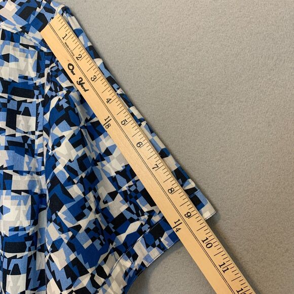 Robert Graham Blue Geometric Print Button Up Shirt Size Large Mens Casual - Picture 5 of 8